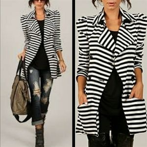 NWT Blaque Label striped coat